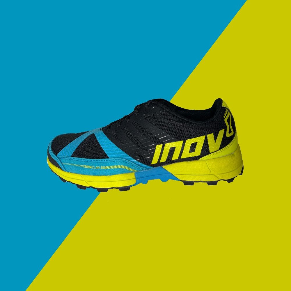 Inov-8 TERRACLAW 250 (Men): Conquer Trails in Black/Blue/Lime Excellence
